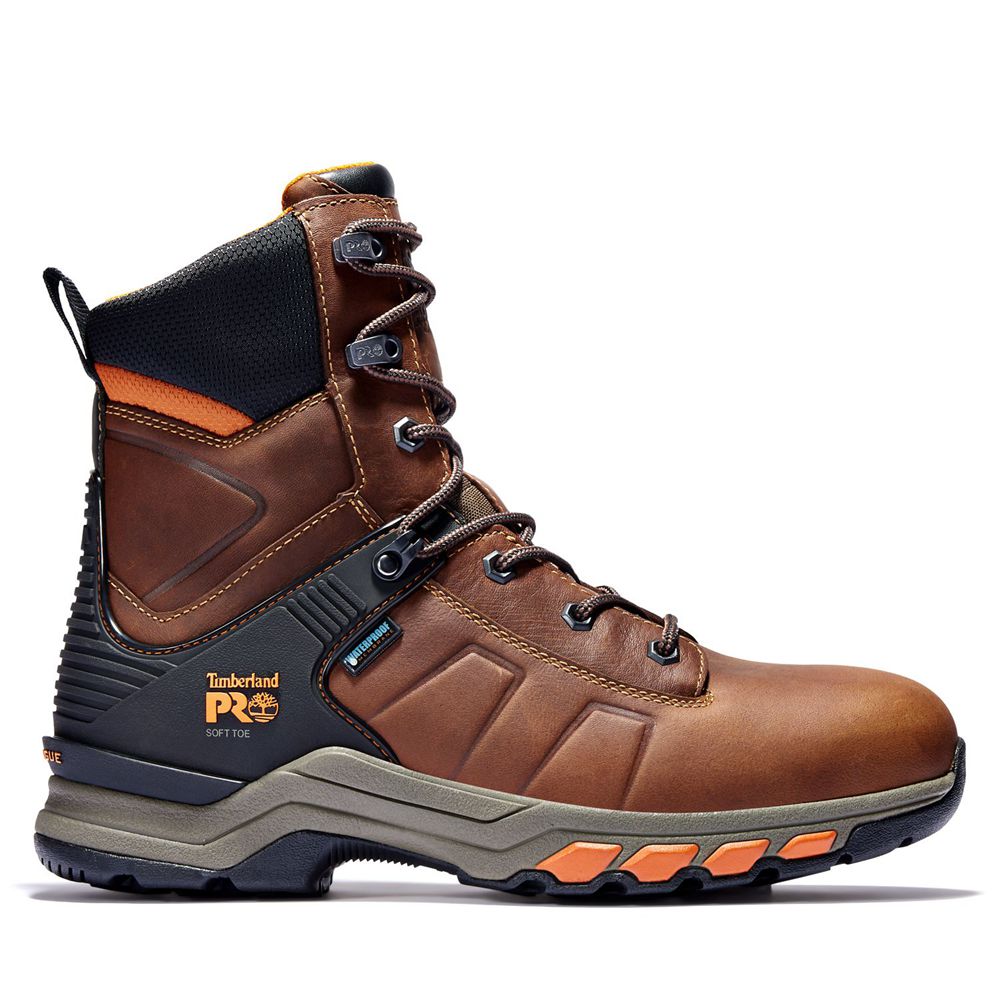 Bocanci De Muncă Timberland Barbati Maro/Negrii - Pro® Hypercharge 8" Soft Toe - Romania - OKHPAI827